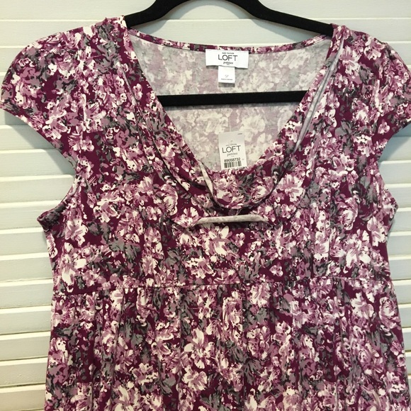 LOFT cap sleeve floral dress NWT size SP - Picture 8 of 8